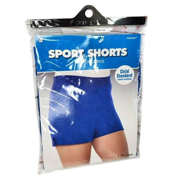 Amscan Blue Children Sports Shorts Up To Size 10 | Vibrant Kids Athletic Short - Picture 1 of 12